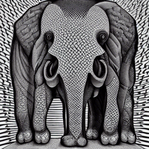 A white elephant., Stable Diffusion