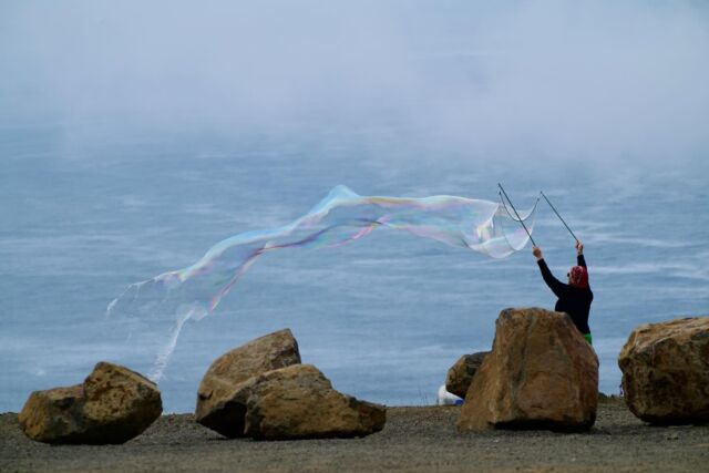 This is how magic sky fish are caught. #capemeares #oregoncoast #tillamook #bubbles #bubbleart