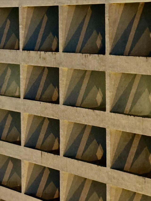 Building facade with light at night. #building #light #geometry #bangkok