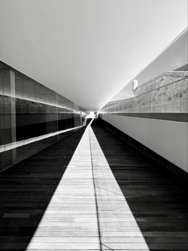 Modern lines in symmetry mimic an old fort in Cascais, Portugal at the marina. #portugal #cascaisportugal #cascais #marina